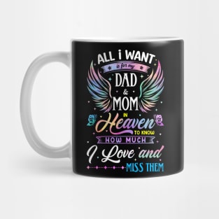 I Love and Miss Them Memorial Dad and Mom Mug